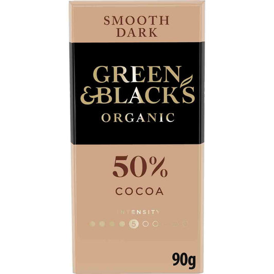 G&B Organic Smooth 50% Dark Chocolate Bar 90g - Chocolate Gifts Heaven