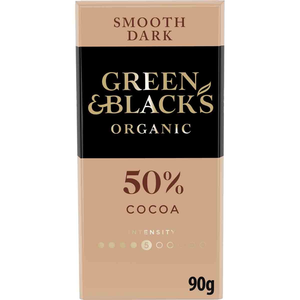 Green & Black's Organic Smooth 50% Dark Chocolate Bar 90g