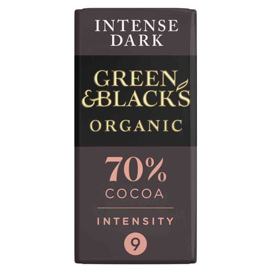 Green & Black's Organic Dark 70% Chocolate 90g Bar - Chocolate Gifts Heaven