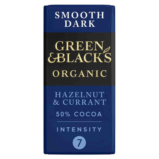 Green & Black's Organic Hazelnut & Currant 90g Dark Chocolate Bar - Chocolate Gifts Heaven