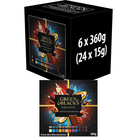 Green & Black's Chocolate Tasting Collection 360g (Box of 6) - Chocolate Gifts Heaven