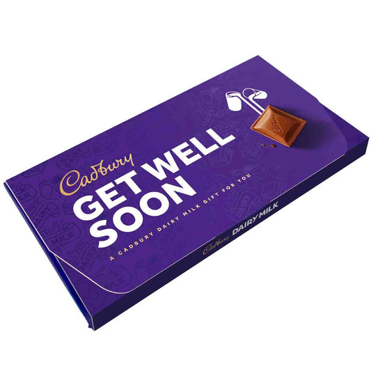 Cadbury Get Well Soon Dairy Milk Chocolate Bar with Gift Envelope - Chocolate Gifts Heaven