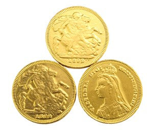 Gold sovereign chocolate coins - Bulk drum of 180