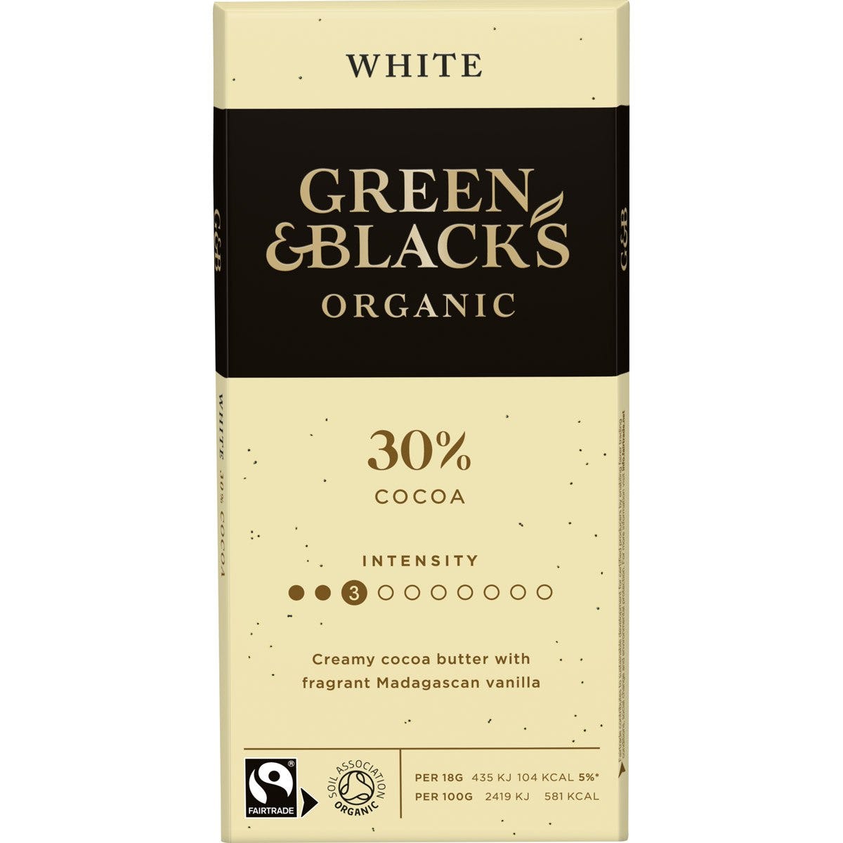 G&B Organic White 90g Bar - Chocolate Gifts Heaven
