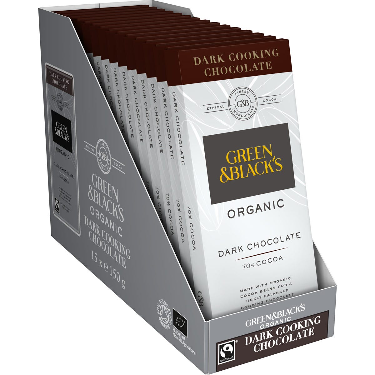 Green & Black's Dark Cook's 150g Chocolate Box of 15 - Chocolate Gifts Heaven