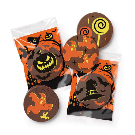 Pack of 5 Halloween filled chocolate morsels. High-end gourmet products.