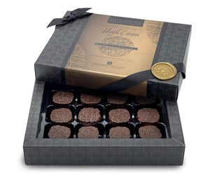 Superior Selection, High Cocoa, Dark Chocolate Ganaches 12/18/24 Gift Box - 12 Box