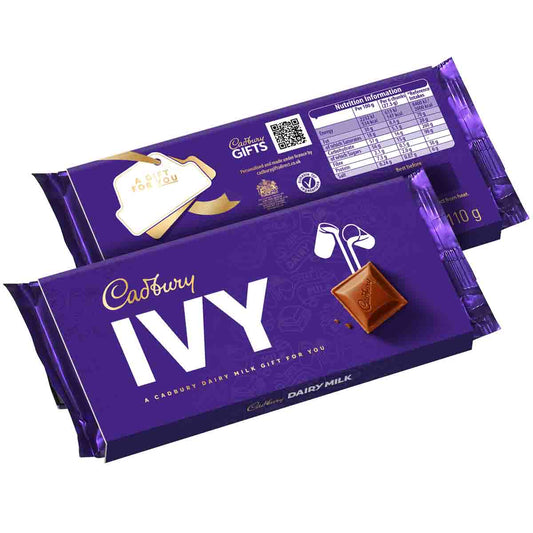 Cadbury Ivy Dairy Milk Chocolate Bar with Sleeve 110g - Chocolate Gifts Heaven
