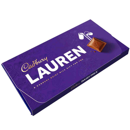 Cadbury Lauren Dairy Milk Chocolate Bar with Gift Envelope - Chocolate Gifts Heaven