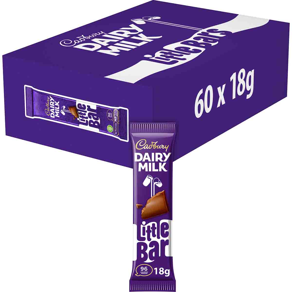 Cadbury Dairy Milk Little Bar 18g (Box of 60) - Chocolate Gifts Heaven