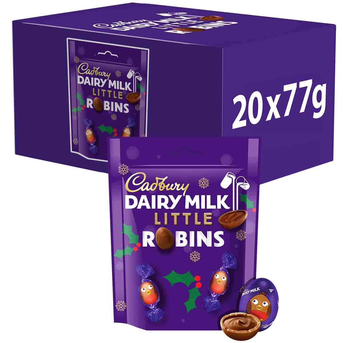 Cadbury Dairy Milk Little Robins Bag 77g (Box of 20)