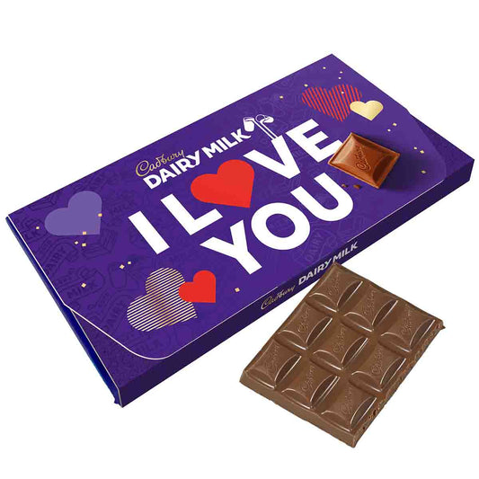Cadbury Dairy Milk I Love You Chocolate Bar With Gift Envelope 110g