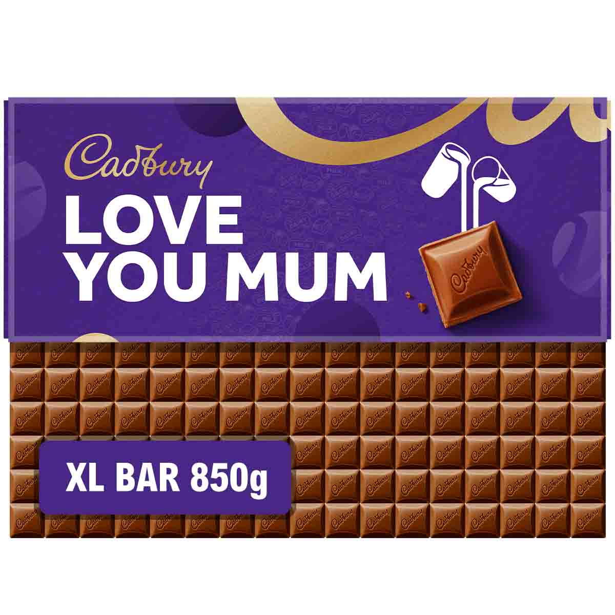 Cadbury Dairy Milk Love You Mum XL Chocolate Bar 850g