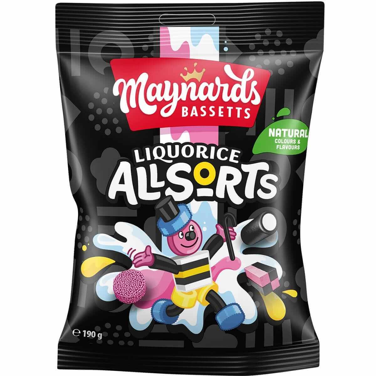 Maynards Bassetts Liquorice Allsorts Bag 130g