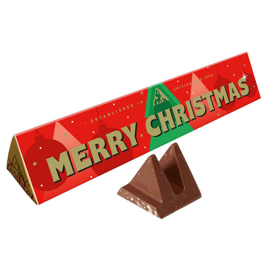 Toblerone Merry Christmas Milk Chocolate Large Bar with Sleeve