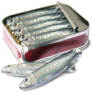 Tin of milk chocolate sardines - Chocolate Gifts Heaven