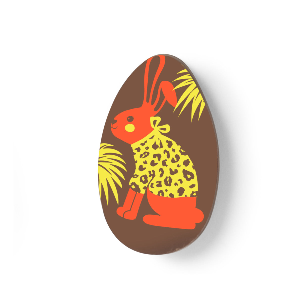 Easter chocolate, 1 milk chocolate filled morsel. High-end gourmet chocolate.