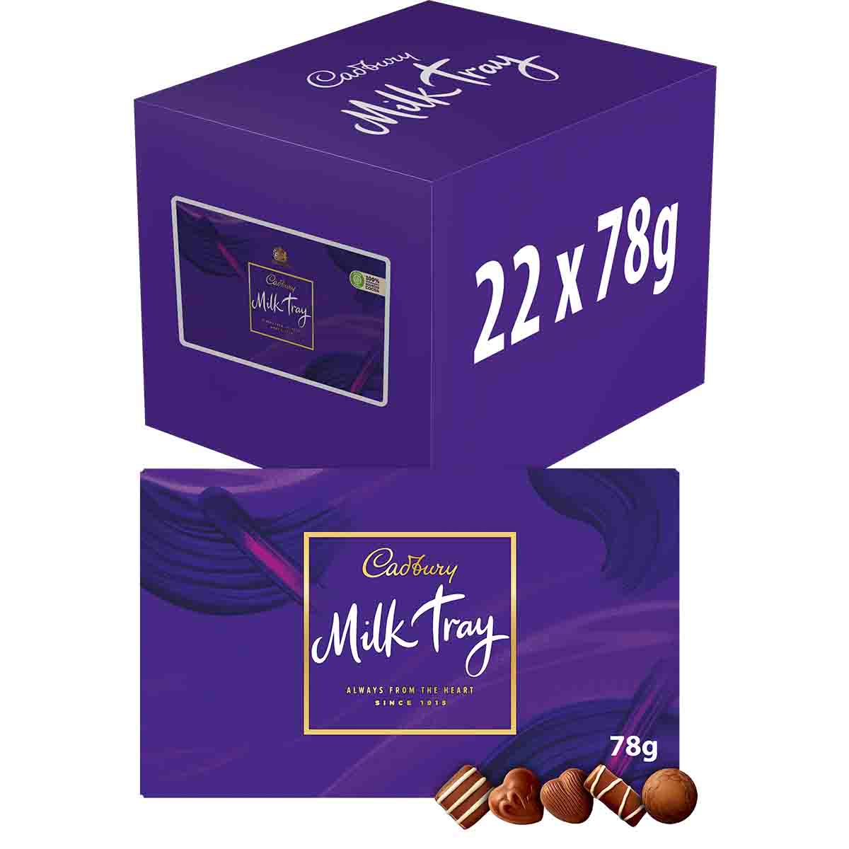 Cadbury Milk Tray Chocolate Box 78g (Box of 22)