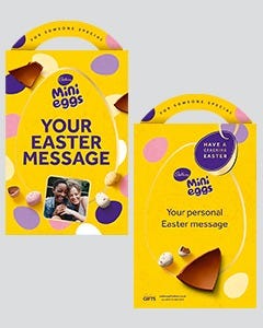 Personalised Mini Eggs Easter Egg XL 238g