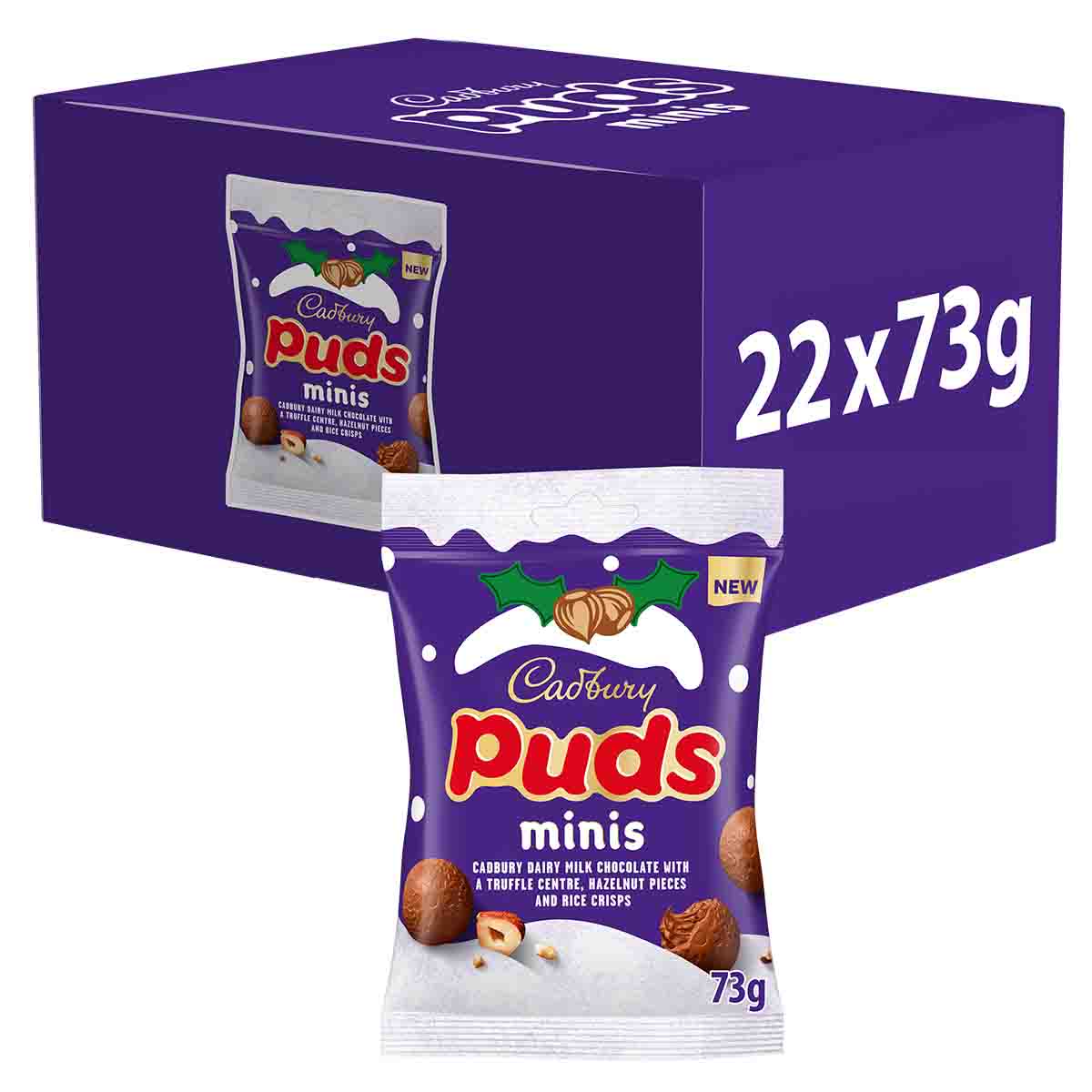 Cadbury Mini Puds Chocolate Bag (Box of 22)