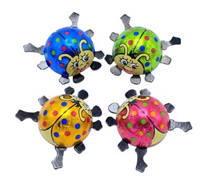 Chocolate multi-coloured ladybirds - Bulk box of 150