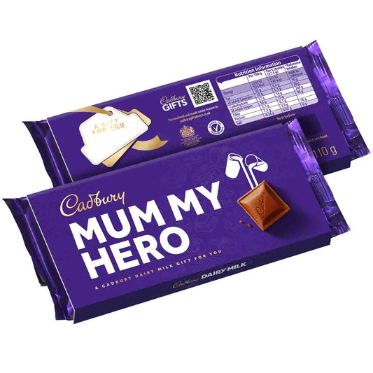 Cadbury Mum my hero Dairy Milk Chocolate Bar with Sleeve 110g - Chocolate Gifts Heaven