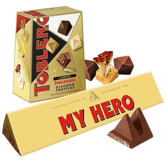 My Hero Toblerone Bar & Truffles Chocolate Bundle