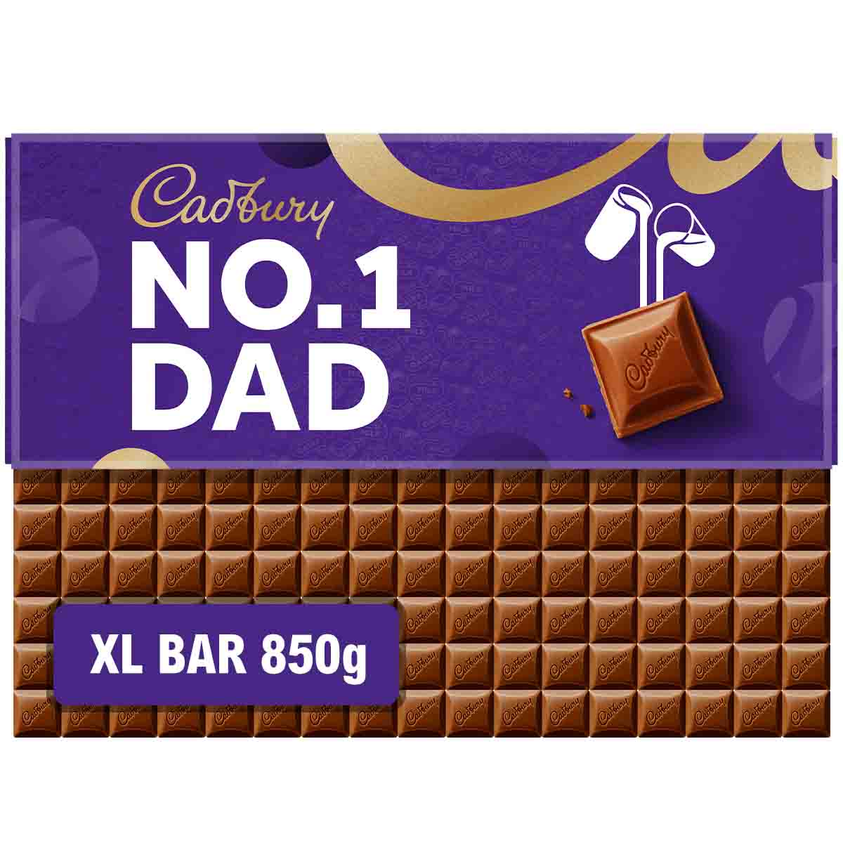 Cadbury Dairy Milk No.1 Dad XL Chocolate Bar 850g