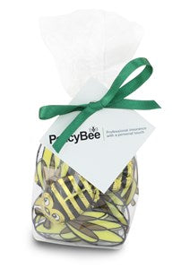 Branded gift bag of chocolate bees - Chocolate Gifts Heaven