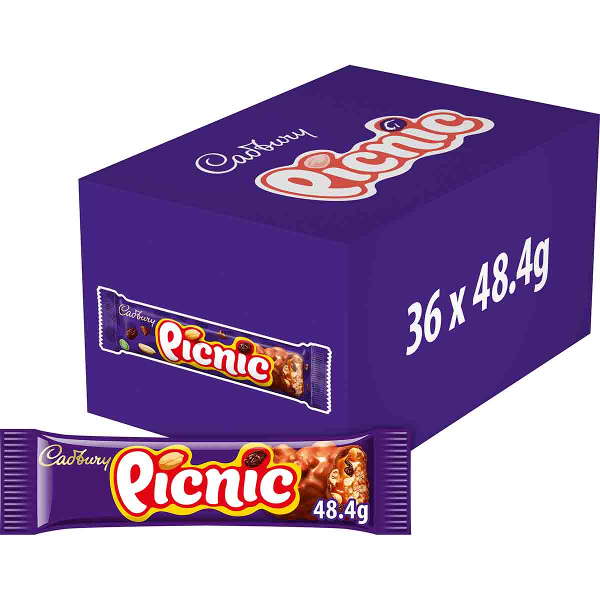 Cadbury Picnic Chocolate Bar 48g (Box of 36)