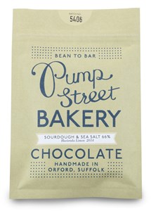 Pump Street Bakery, Sourdough & Sea Salt, 66% dark chocolate bar - Chocolate Gifts Heaven