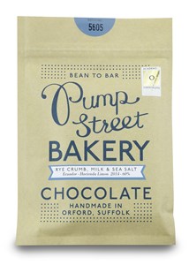 Pump Street Bakery, Rye Crumb & Sea Salt 60% Milk chocolate bar - Chocolate Gifts Heaven