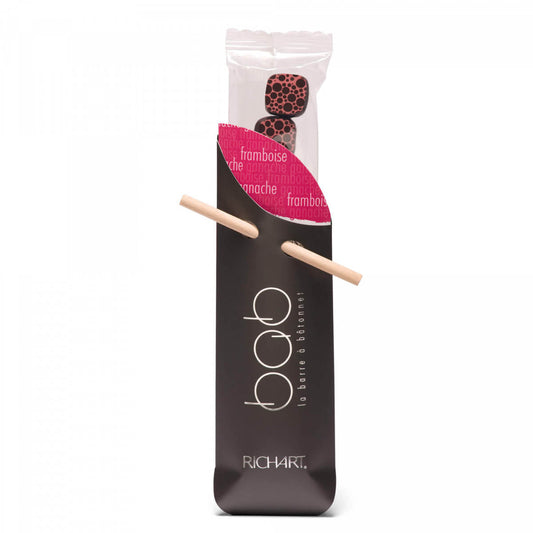 9 filled Gourmet Chocolates Raspberry juice ganache. Individual sleeve. Perfect as a Gourmet Gift, as an attention or just as a personal treat.