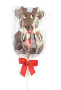 Chocolate reindeer lolly