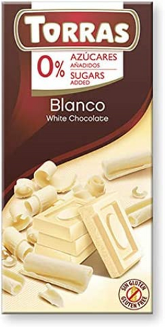 Torras No Added Sugar White Chocolate Bar, 75 Grams