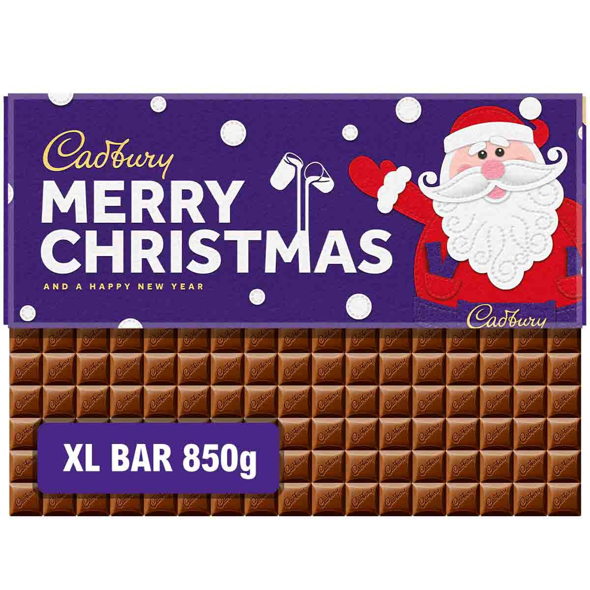 Cadbury Dairy Milk Merry Christmas XL Chocolate Bar 850g