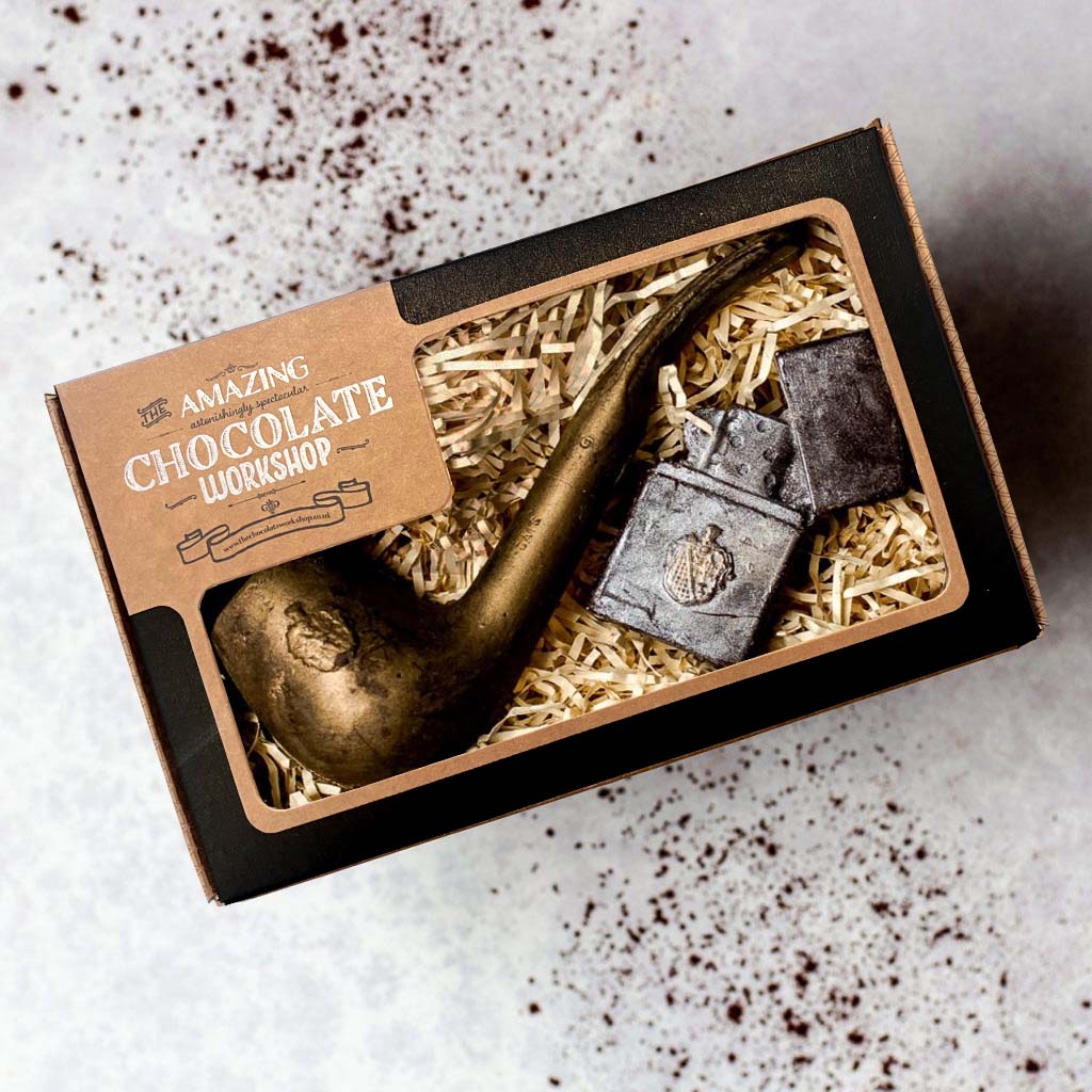 Chocolate Pipe & Lighter Smoker’s Gift Box