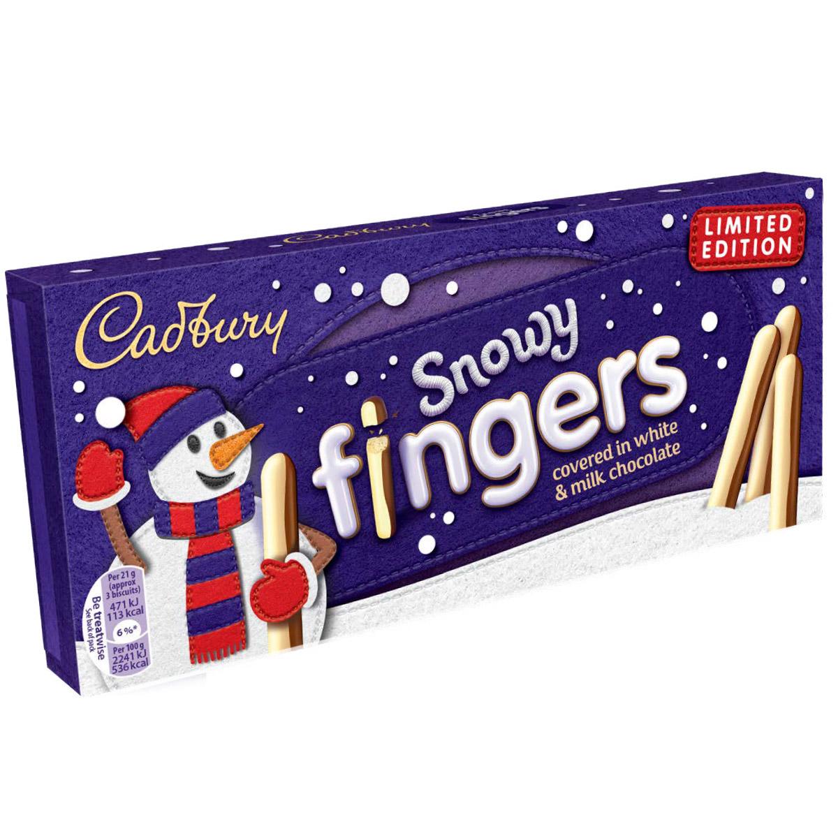 Cadbury Snowy Fingers Box (115g) Box of 20 - Chocolate Gifts Heaven