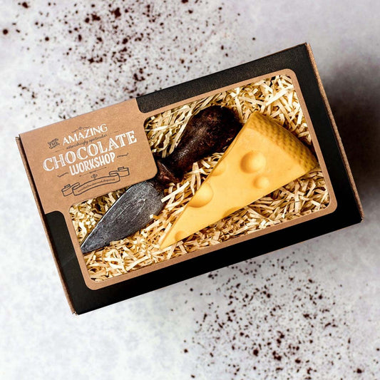Swiss Cheese Slice & Cheese Knife Gift Box