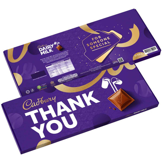Dairy Milk Thank You Gift Chocolate Bar 850g - Chocolate Gifts Heaven