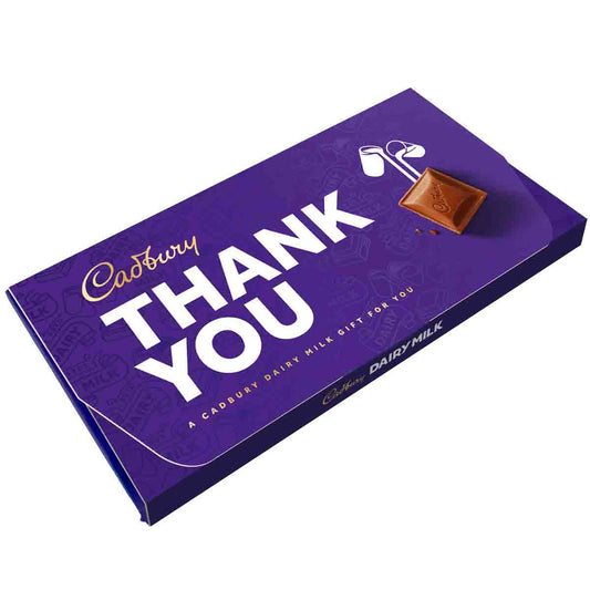 Cadbury Thank You Dairy Milk Chocolate Bar with Gift Envelope - Chocolate Gifts Heaven