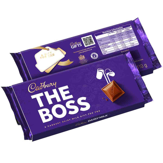 Cadbury The Boss Dairy Milk Chocolate Bar with Sleeve 110g - Chocolate Gifts Heaven