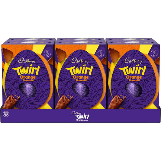 Cadbury Orange Twirl Chocolate Easter Egg (Box of 6) - Chocolate Gifts Heaven