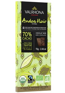 Andoa Noir, 70% dark chocolate bar - Chocolate Gifts Heaven