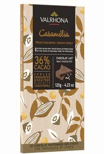 Valrhona Caramelia Crunchy Biscuit 36% Milk Chocolate Bar - Chocolate Gifts Heaven