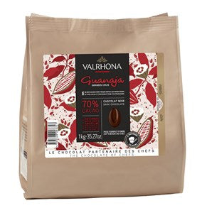 Valrhona Guanaja, 70% dark chocolate chips - Small 1kg bag