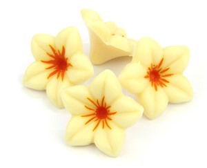 White chocolate flowers - Tub of 4