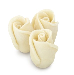 White chocolate Rosebuds - Box of 45 White Chocolate Rose Buds - Chocolate Gifts Heaven