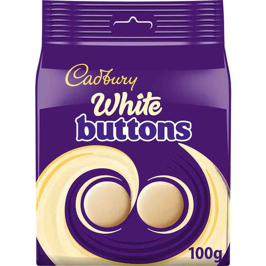 Cadbury White Chocolate Buttons Bag 100g