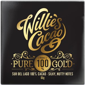 Willie's, Pure Gold, 100% dark chocolate bar - 65g old weight - Chocolate Gifts Heaven